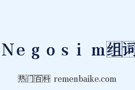 Negosim组词是什么意思的图片